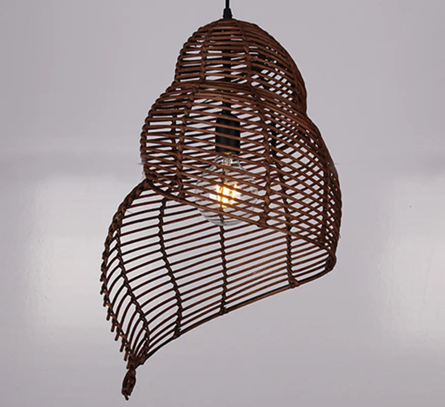 Wicker Lamp Shades Pendant Lamp Bar Kitchen Dining Room Natural Lamp Handmade E27 Bulb Rattan Bamboo Pendant Lights