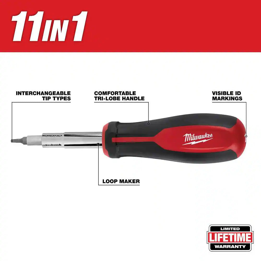 11-In-1 Multi-Bit Screwdriver and 6-In-1 Stubby Multi-Bit Screwdriver Set (2-Piece)