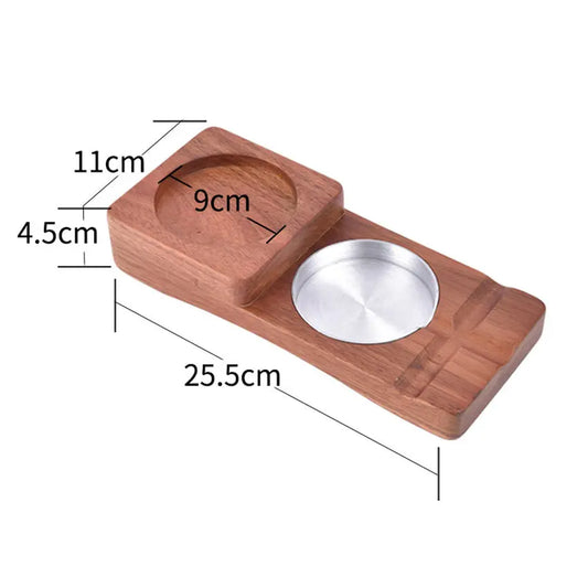 Wood Cigar Ashtray with Whiskey Glass Holder Wooden Ash Tray Desk Accessories for Bar Home Decoration Cool Gadget Gift for Men