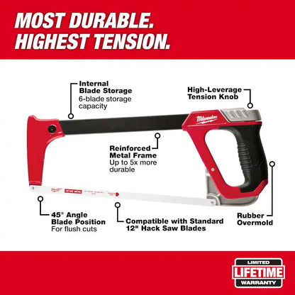 12 In. Hack Saw with Rubber Handle with 10 In. Hack Saw