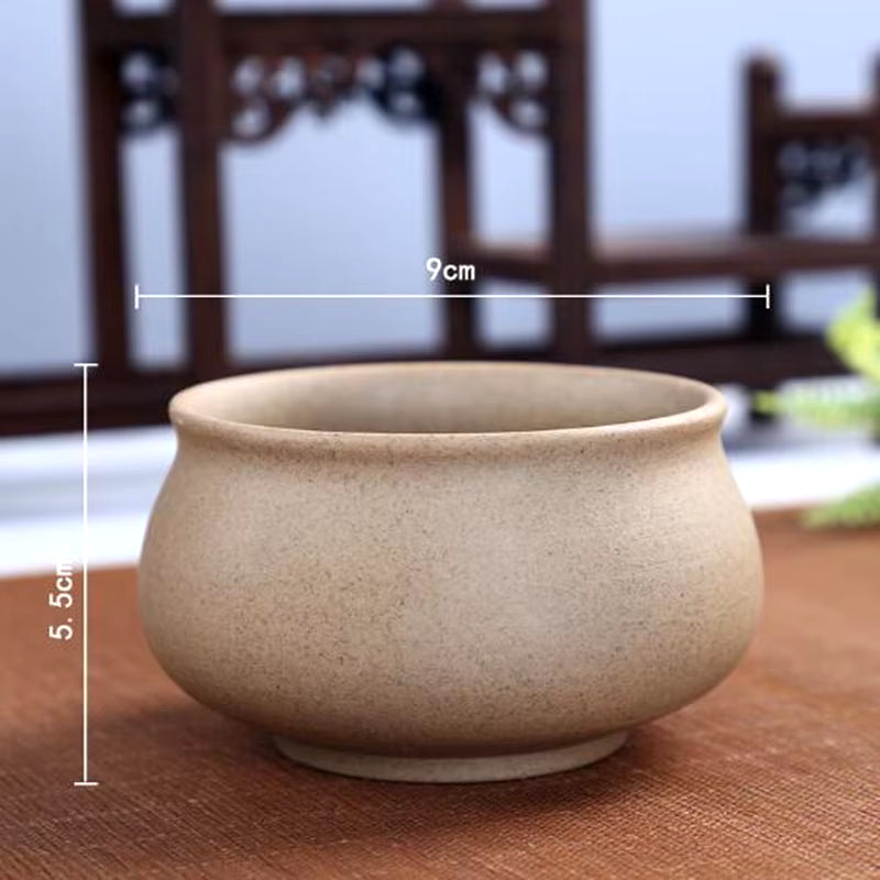 Retro Coarse Pottery Succulent Plant Pot Beathable Vase Many Kinds Shape Flower Pot Bonsai Planter Flowerpot Desktop Decoration