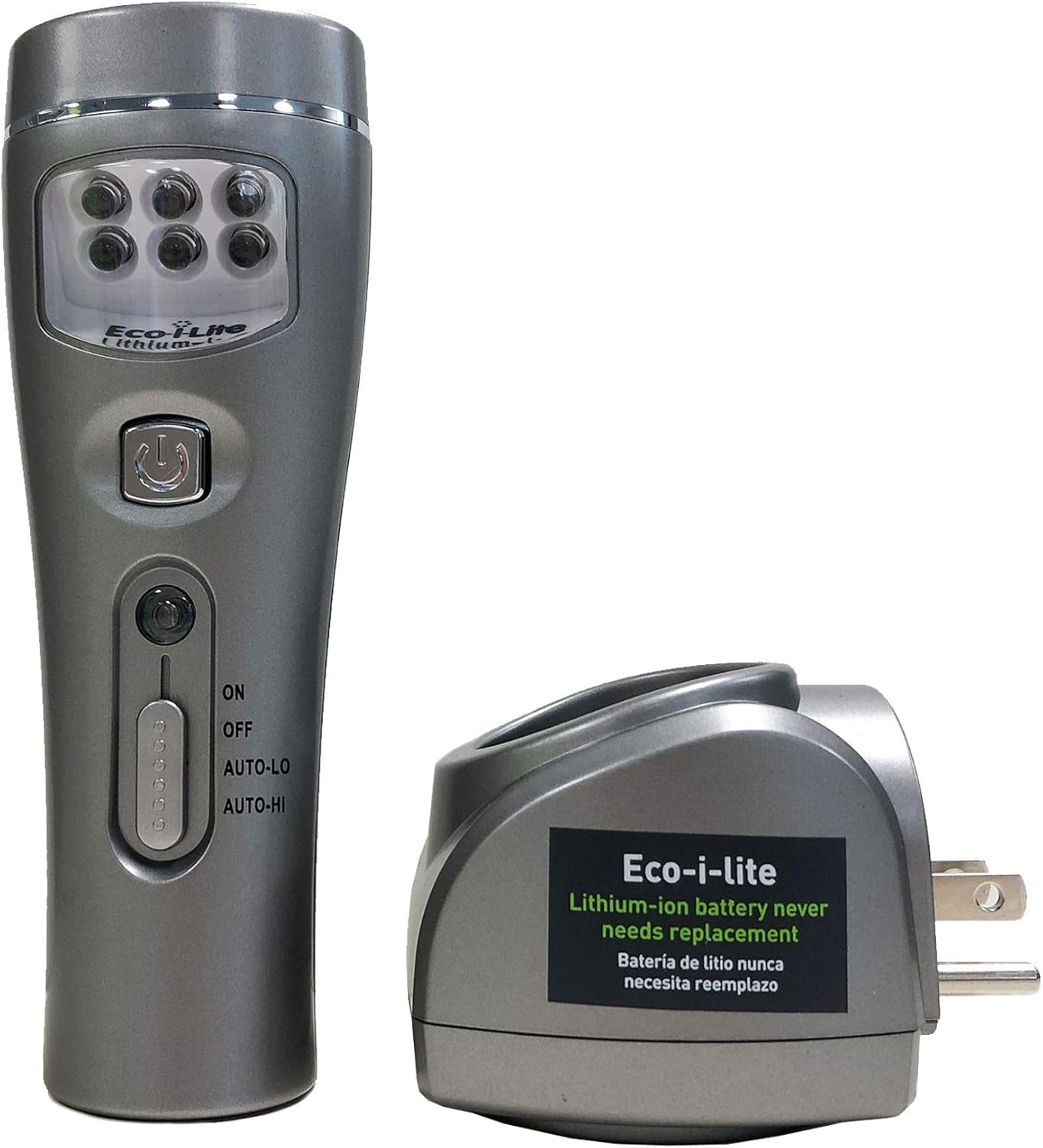 4-In-1 Eco-I-Lite - Use as Emergency Flashlights, Night Light, Power Failure Light & Work Light - Rechargeable Flashlight Great for Hurricane Supplies, Black Outs, Power Failure