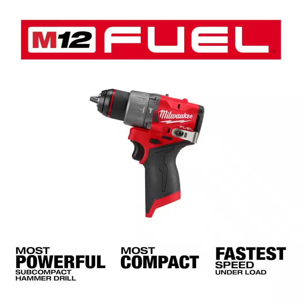 M12 FUEL 12V Lithium-Ion Brushless Cordless 1/2 In. Hammer Drill (Tool-Only)