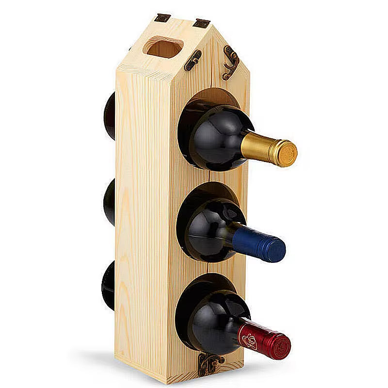 High Quality Wooden Wine Bottle Rack Creative and Practical Red Wine Rack Living Room Decoration Cabinet Red Wine Storage Rack