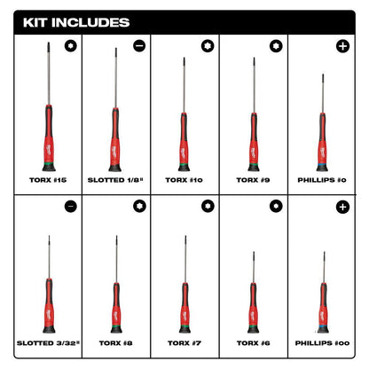 10-Piece Precision Screwdriver Set with 8-Piece Variety Screwdriver Set (18-Piece)