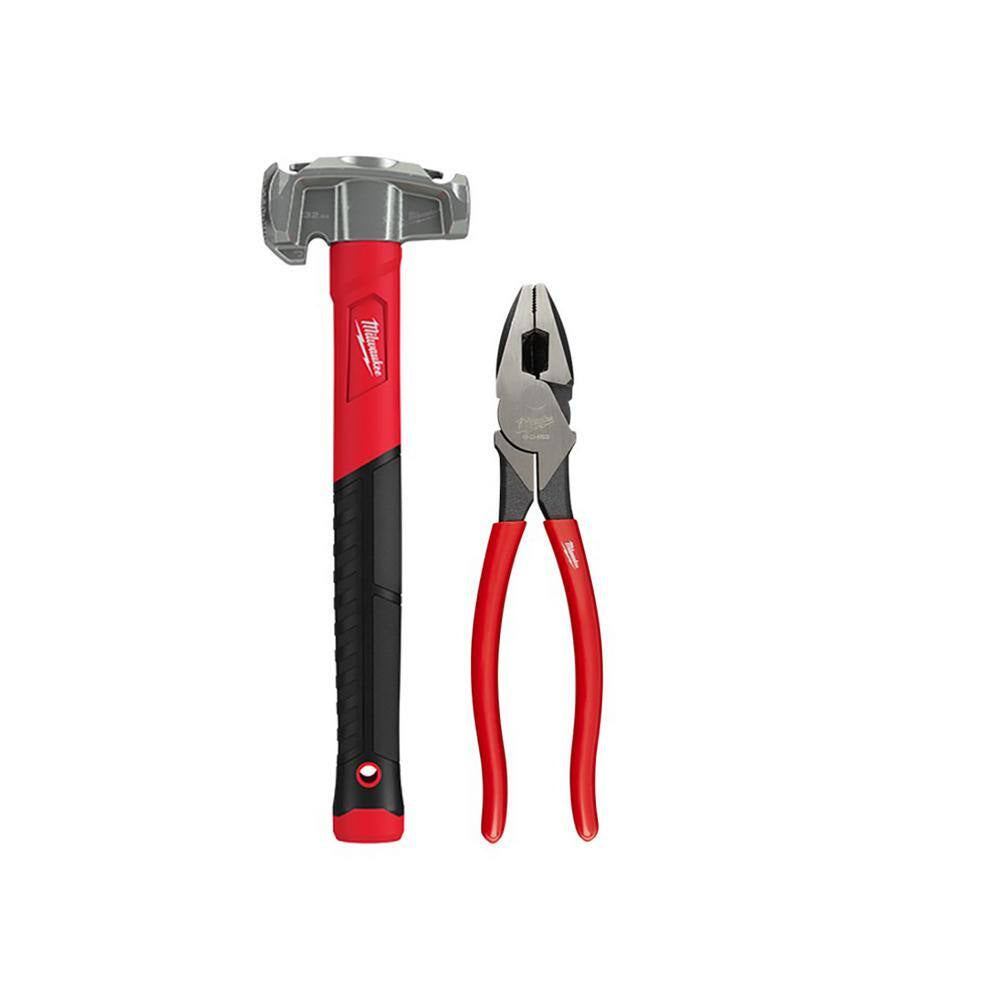 36 Oz. 4-In-1 Lineman'S Hammer with 9 In. High-Leverage Lineman Pliers