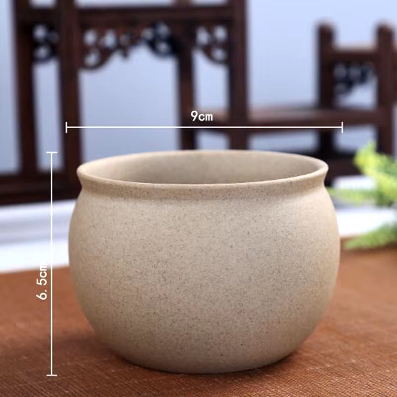 Retro Coarse Pottery Succulent Plant Pot Beathable Vase Many Kinds Shape Flower Pot Bonsai Planter Flowerpot Desktop Decoration