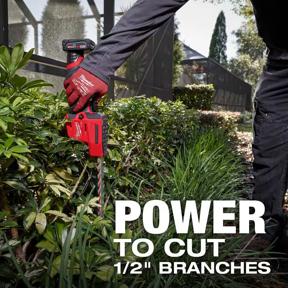 M12 FUEL 8 In. 12V Lithium-Ion Brushless Cordless Hedge Trimmer Kit with 4.0 Ah Battery and Charger