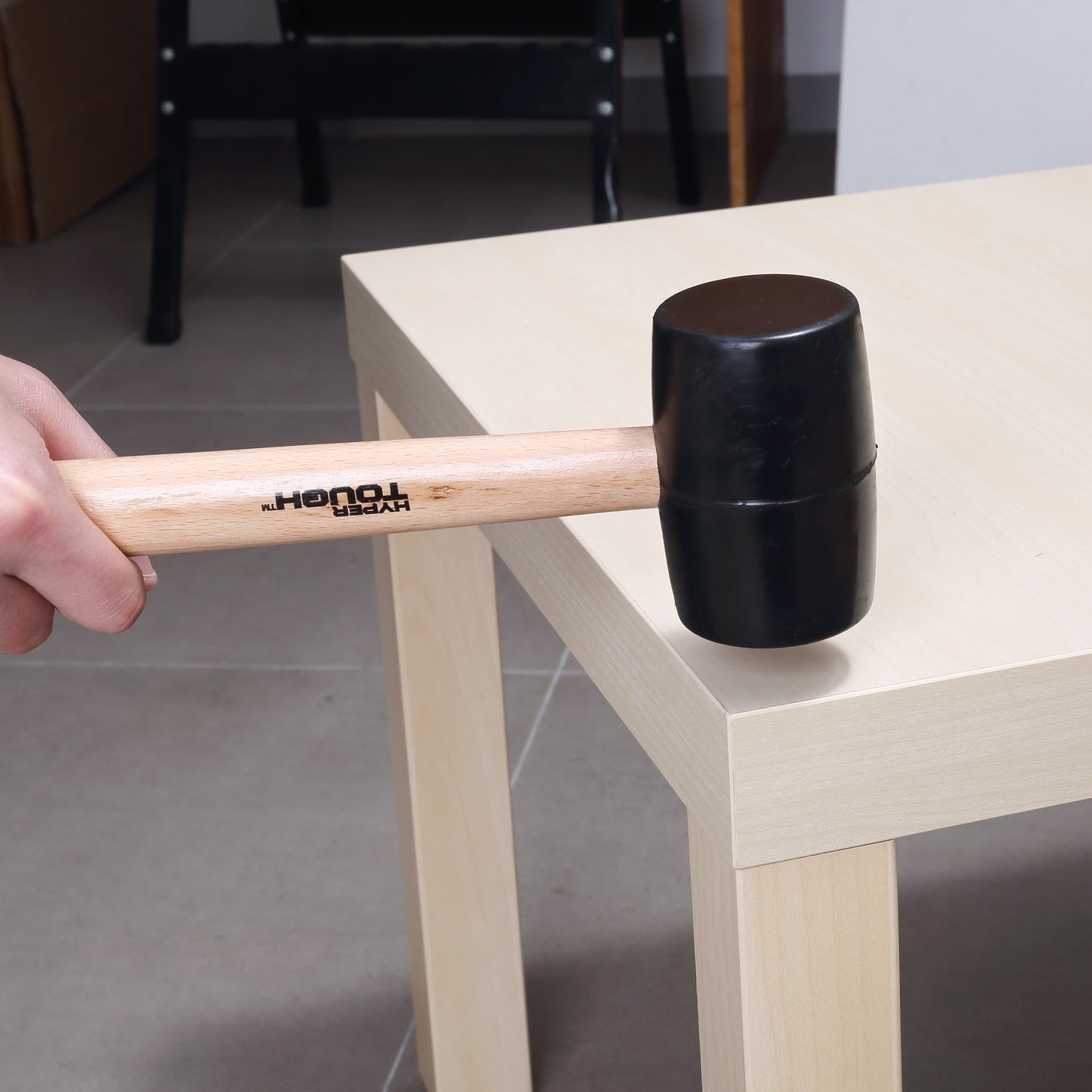 16 Ounce Rubber Mallet with Wood Handle TH70020A