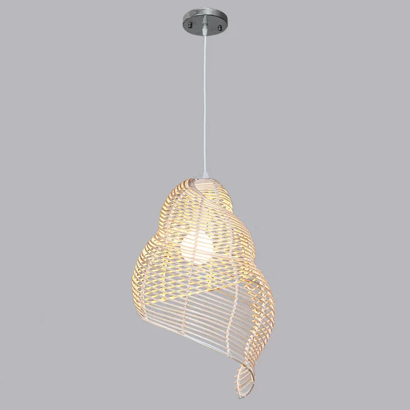 Wicker Lamp Shades Pendant Lamp Bar Kitchen Dining Room Natural Lamp Handmade E27 Bulb Rattan Bamboo Pendant Lights