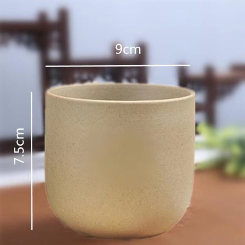 Retro Coarse Pottery Succulent Plant Pot Beathable Vase Many Kinds Shape Flower Pot Bonsai Planter Flowerpot Desktop Decoration