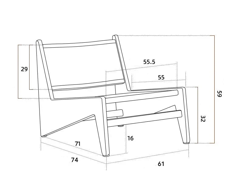 Solid Wood Lounge Seat