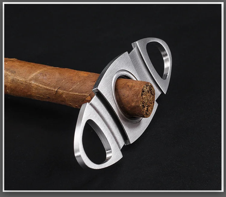 Portable Cigar Case With  Cigar Cutter