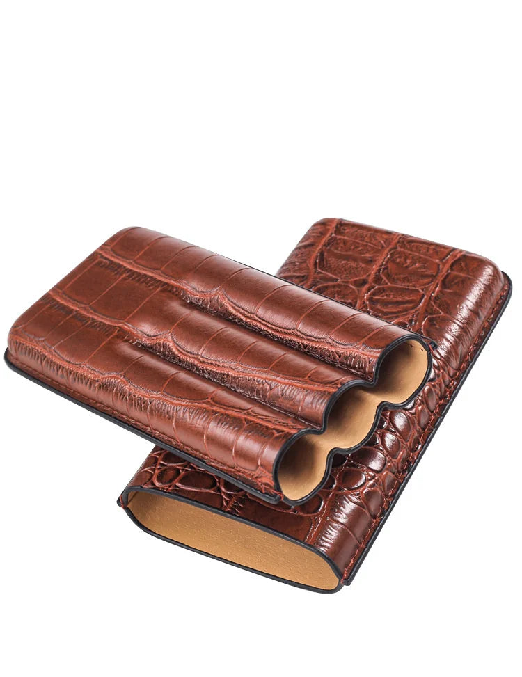 Portable Cigar Case With  Cigar Cutter