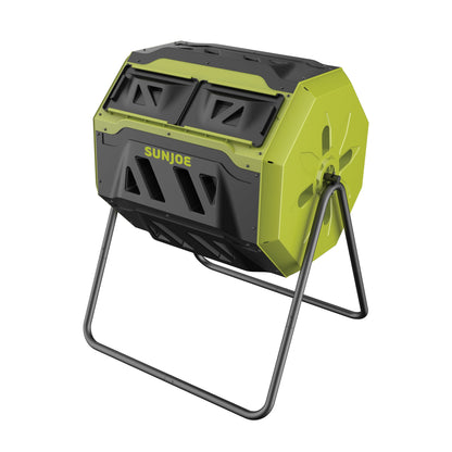 Outdoor Tumbling Composter, Dual Chamber, 2-10 Weeks Compost, 42 Gallon, SJ-CMPS1