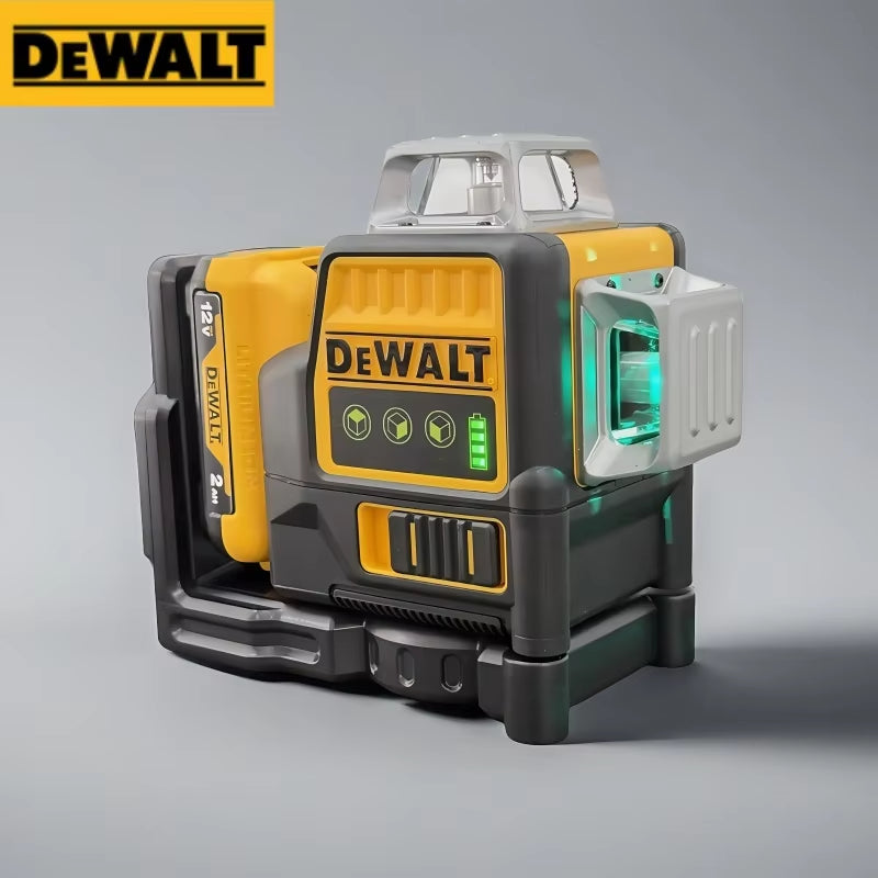 2025 DW089LG 3 Sides*360 Degree Vertical 12V Lithium Battery 12 Lines Laser Level Horizontal Green Meter Outdoor TOOL