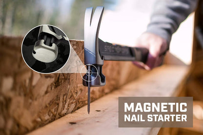 20 Oz Rip Claw Hammer, Shock-Absorbing Grip