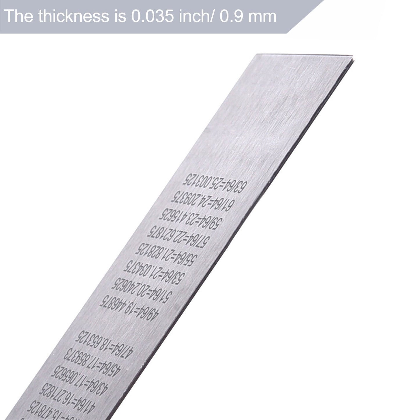 Stainless Steel Ruler and Metal Rule Kit with Conversion Table (Silver, 12 Inch, 6 Inch)