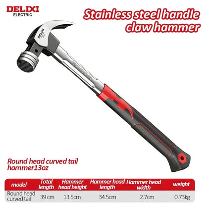 Claw Hammer Woodworking Hammer Nail up Tool Multi-Functional High Carbon Steel Hammer